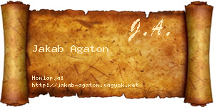 Jakab Agaton névjegykártya